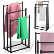 Stojak łazienkowy trzy ramienny metalowy loft - czarny