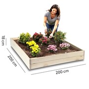 Warzywniak inspekt skrzynia na warzywa zielnik grządka podwyższona 200x200x18cm