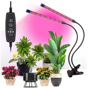 Lampa do wzrostu roślin doświetlania uprawy z timerem z 2 panelami LED klipsem USB