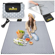 Koc piknikowy 200x200 groszki + kotwy