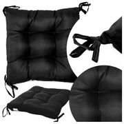 Poduszka z wiązaniem do domu i ogrodu czarna 45x45cm