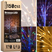 Drzewko świąteczne 120 LED - świecąca brzoza 150 cm