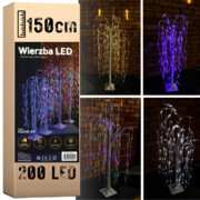 Drzewko świąteczne 200 LED - świecąca wierzba 150 cm