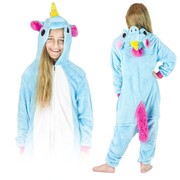 Onesie kigurumi piżama dla dzieci niebieski pegaz
