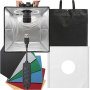 Namiot bezcieniowy LED 40x40 cm do zdjęć produktowych, box studio | Zolta