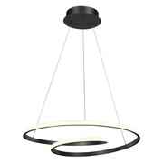 Lampa wisząca LED RING czarna pętla żyrandol