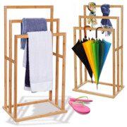 Stojak wieszak łazienkowy bambusowy na ręczniki