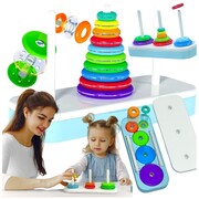 Gra układanka logic edukacyjna wieża sorter zestaw 10 szt prezent