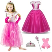 Przebranie księżniczka Aurora sukienka z dodatkami