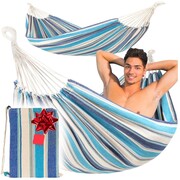 Duży hamak ogrodowy bujak niebieski