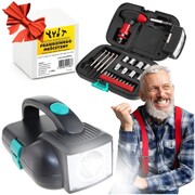 Zestaw narzędzi z latarką 24 elementy