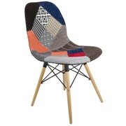 Fotel krzesło retro patchwork DSW RAR kolorowe