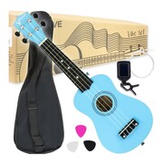 Ukulele sopranowe LUMI Aqua + stroik pokrowiec kostki