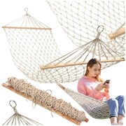 Hamak 200x80cm biały boho pleciony