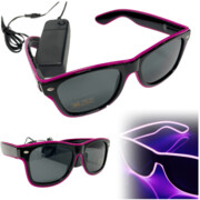 Okulary led świecące imprezowe śmieszne - fioletowe