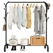 Wieszak na ubrania cichy stojący stojak podłogowy garderoba na buty metal