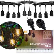 Girlanda lampki ogrodowe 10m łańcuch sznur