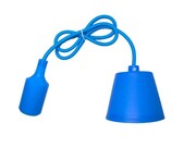 Sufitowa lampka wisząca silikonowa, zwis, loft - niebieski