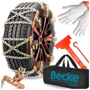 Łańcuchy śniegowe 4szt na koła samochodowe uniwersalne +pokrowiec akcesoria