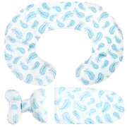 Zestaw do poduszki niebieskie piórka poszewka poduszka motylek dla dziecka