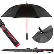 Duży męski parasol czarno-czerwony