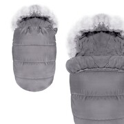 Śpiworek do wózka 5w1 sanek gondola śpiwór futerko XL jasny szary