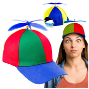 Czapka z daszkiem i ze śmigłem tęczowa wiatrak
