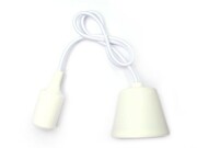 Sufitowa lampka wisząca silikonowa, zwis, loft - biały