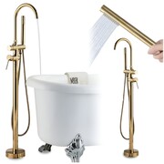 Bateria wannowa wolnostojąca- złota