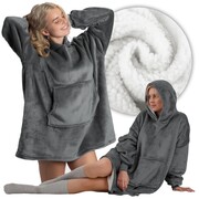 Kocobluza koc oversize TV - grafitowy