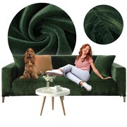 Pokrowiec na kanapę sofę wersalkę 3-osobową elastyczny butelkowa zieleń