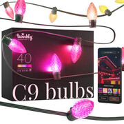 Twinkly C9 Lights 40 RGB LED, zielony przewód, 12 m, IP44