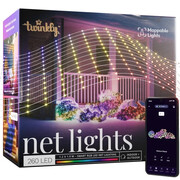 Siatka LED Twinkly Net 260 LED RGB perły, 1,2x1,9 m, przezroczysty przewód, IP44