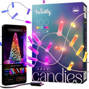 Twinkly Candies 100 RGB LED świece - przezroczyste, 6 mb