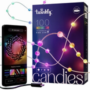 Twinkly Candies 100 RGB LED perły - przezroczyste, 6 mb