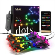 Twinkly Dots 400 LED RGB 20 m, czarne