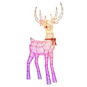 Renifer dekoracja LED Twinkly 3D Reindeers - czerwononosy jeleń, 250 RGB+W LED, 140 cm