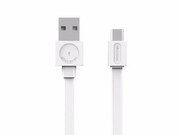 USBcable microUSB Flat - biały