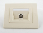 Gniazdo antenowe pojedyncze typu F beżowe VILMA