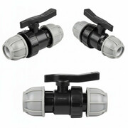 Zawór kulowy na rurę PE 25 | Skręcany | Bradas