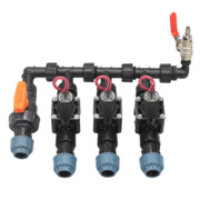 Kolektor do nawadniania 3 sekcje PGV + zawór kulowy + odpowietrznik Hunter