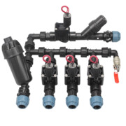 Kolektor do nawadniania 4 sekcje PGV filtr + reduktor + odpowietrznik Hunter