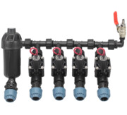 Kolektor do nawadniania 4 sekcje PGV + filtr + odpowietrznik Hunter