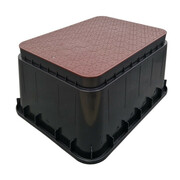 Studzienka zaworowa JUMBO – Brązowa Wood (6 elektrozaworów) Aquabin