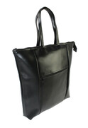 Torebka Na Zakupy Antoszczyk (PL) MARTA Ze Skóry Włoskiej Model Duży 41 x 38 x 8 [cm] CZARNY Połysk