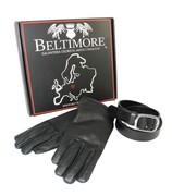 Elegancki I Stylowy Zestaw Upominkowy Dla Niej BELTIMORE Pasek Skórzany 30 mm + Rękawiczki skórzane Z44