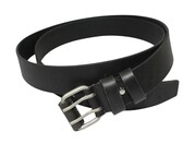Pasek Skórzany Męski Peterson (PL) PTN LTE-39 40 mm Skóra Naturalna Licowa Klamra Z Rolką CZARNY