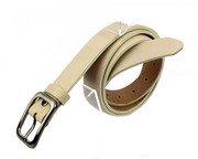 Pasek Skórzany Damski PAS-MAX (PL) Skóra Licowa EXTRA Gładki 30 mm KREMOWY