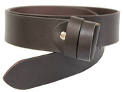 Pasek Skórzany Bez Klamry HADA (PL) Skóra Naturalna GŁADKI 40 mm CZEKOLADOWY P40BKB