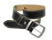 Pasek Skórzany HADA (PL) Skóra Licowa EXTRA VINTAGE MISSISSIPI BLUES 40 mm CZARNY